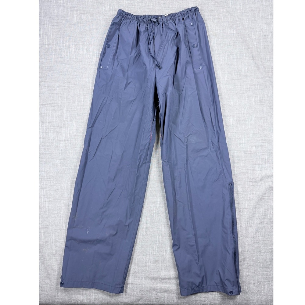 Stearns 8176 Navy Blue Waterproof Rain Pants Mens Medium PVC Nylon Outdoor